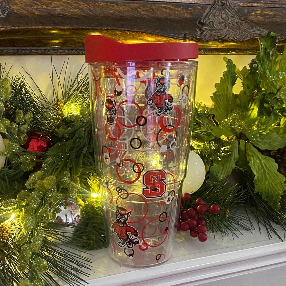 Tervis Red and Clear Tumbler with Mascot Design